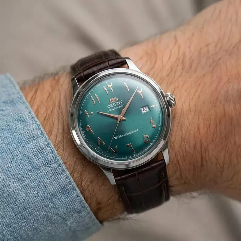 Orient Bambino V2 Green Arabic numerals Dial Men's Watch- RA-AC0035E